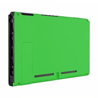 Imagem de eXtremeRate Capa de reposição para console verde macio com aderência ao toque para console Nintendo Switch com suporte – Capa JoyCon não incluída