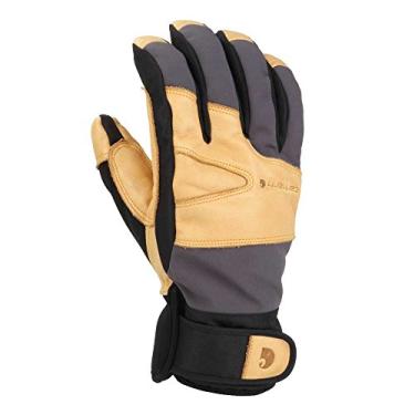 Imagem de Carhartt Luva masculina de couro de vaca Dex Dex, Cinza escuro/marrom, XG