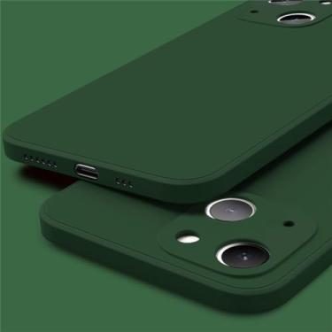 Imagem de Capa de telefone de silicone macio líquido para iphone 14 11 12 13 pro mini xs xr max 7 8 se 2 x plus capa traseira quadrada à prova de choque, zh, para 12 mini 5.4