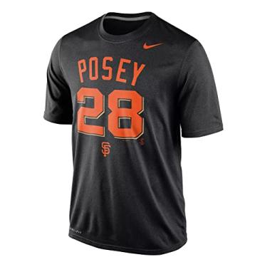 Imagem de Nike Camiseta masculina San Francisco Giants Buster Posey Dri-Fit, Preto, P