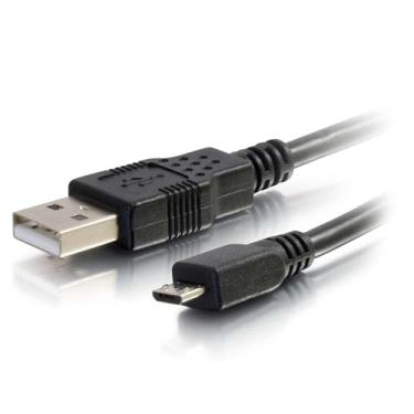 Imagem de C2G Legrand Cabo USB A para B, cabo USB macho para macho, cabo micro USB, cabo de transferência de dados de 2 metros, cabo USB preto, 1 unidade, C2G 27365