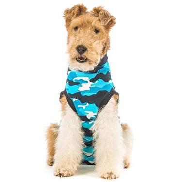 Imagem de Suitical Terno de recuperação para cães, extra grande, camuflagem azul