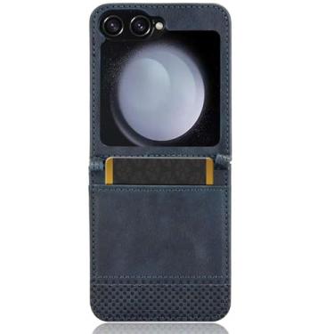 Imagem de Capas para Samsung Galaxy Z Flip 6,Design de pé Leather Flip Case com slots de cartão de carteira