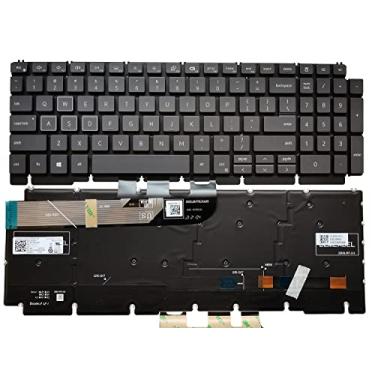 Imagem de YIJIATech ® Novo laptop com teclado integrado e chave de fenda layout dos EUA para laptop de jogos Dell G15 5510 5511 5515/G15 5520 5521 5525 Series, Dell G15 5510 5511 5515 (Sete cores com luz de