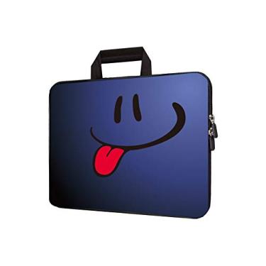 Imagem de Bolsa de transporte para laptop de 11,6" 12" 12" 12" 12,5" 12,5" capa para notebook Chromebook bolsa Ultrabook capa para tablet capa de neoprene serve para Apple MacBook Air, Samsung, Google, Acer, HP, Dell, Lenovo Asus (língua azul)