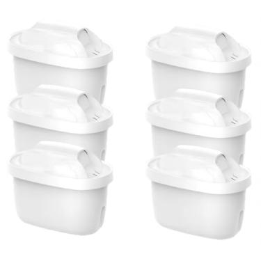 Imagem de Cartucho de filtro de água de substituição universal de 6 peças para jarra de água purificadora, cor branca
