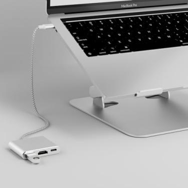 Imagem de Battony Adaptador AV digital USB-C para HDMI 4K para MacBook Pro/Air, USB 3.0 5Gbps transferência de data e 100W PD e cabo trançado de 50 cm, compatível com Mac Pro Air M1 M2 iMac e outros