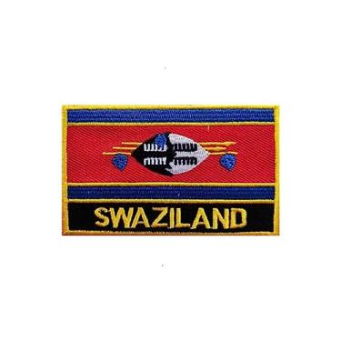 Imagem de Ruoming 1 peça de adesivos de bandeira de Eswatini bordados a ferro ou costurados tático militar nacional Eswatini (Eswatini)