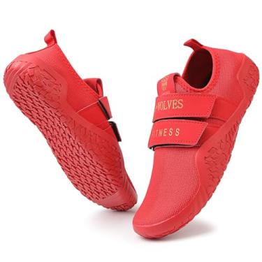 Imagem de Skerxut Tênis Fitness Shoes Deadlift Tênis Cross-Trainer para homens e mulheres, Vermelho, 38 BR