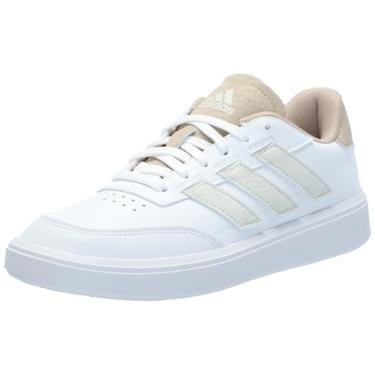 Imagem de adidas Tênis Courtblock Feminino, Branco/cinza órbita/marrom argila, 10.5