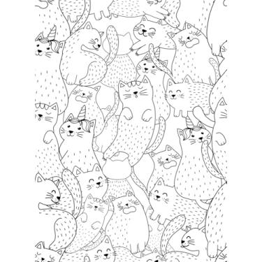 Imagem de Papel de parede fofo de desenho animado infantil para contato com papel de parede preto e branco para berçário, quarto, cozinha, banheiro, paredes, armários, prateleiras, cômodas, gavetas, forro de