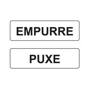 Imagem de Kit 2 Adesivos Para Porta Empurre E Puxe 2 Uni.