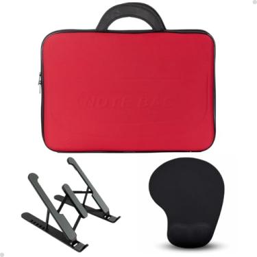 Imagem de Capa Notebook Dell Samsung Suporte Apoio Mouse Pad Acessórios Notebook (Vermelho, 15,1")