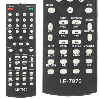 Imagem de Controle Remoto para DVD Lenoxx Rc-201B rc201 Dv-441 C01244 - SKY / LE