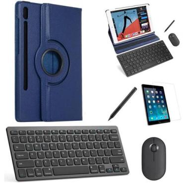 Imagem de Capa 360 Azul Teclado, Mouse, Pel, Stylus Galaxy Tab S8 X706 - BD Net 