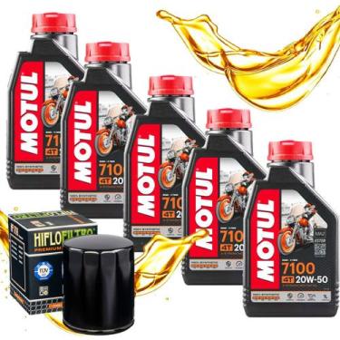 Imagem de Troca Oleo Harley Cvo Limited Motul 7100 20w50 + Filtro - MOTUL / HIFL