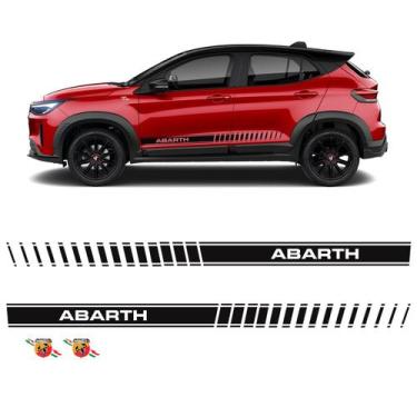 Imagem de Kit Faixa Fiat Pulse Abarth 2023 Adesivo Lateral + Emblemas - SPORTINO