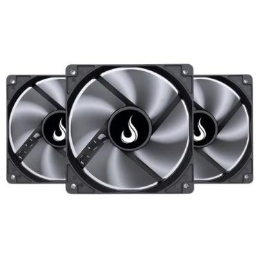 Imagem de Kit 3 Cooler Fan Rise Mode 120mm 12v Preto - RM-BK-01-FB