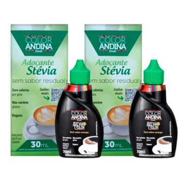 Imagem de Adoçante liquido stevia color andina kit 2 unidades