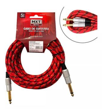 Imagem de Cabo P10 P10 Mono Em Nylon Para Instrumentos - 5 Metros - MXT