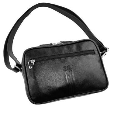 Imagem de Bolsa Tiracolo FIDENZA em Couro Galvani, Preto