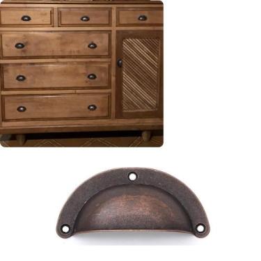 Imagem de Kit 8 Puxadores Concha Colonial Puxador Dourado - Telis Ferragens, Bro