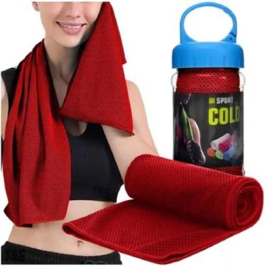 Imagem de Toalha Microfibra De Resfriamento Cold Towel 29x88cm MBFit, Vermelho