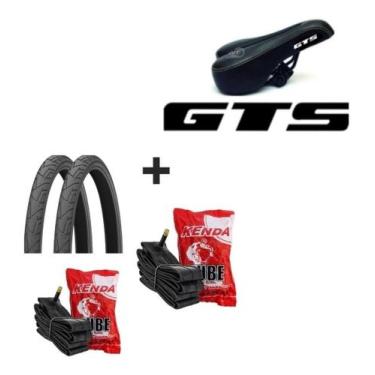 Imagem de Par Pneu Bike Praieiro Levorim Aro 26x1.95+selim+2camara 26, 50-559