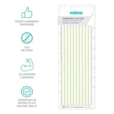 Imagem de Bastão de Cola Quente Refil 7,5 mm x 20 cm Mimo 10 Unidades