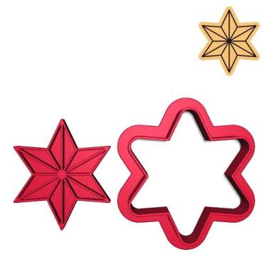 Imagem de Cortador Marcador Estrela Elegante Natal Papai Noel - DOCE IMPRESSO, 9
