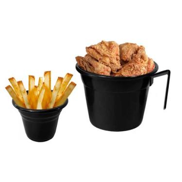 Imagem de Tigela Cumbuca Vasilha Pote Preto Bar Petisco 120 e 500ml - VULCAO