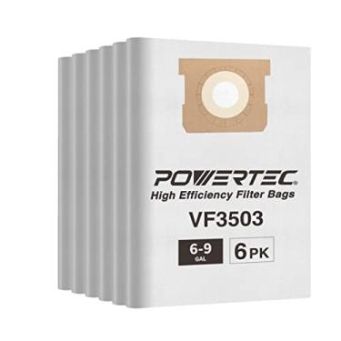Imagem de POWERTEC 75016-P3 6PK, VF3503 Size B, 6-9 Gal Filter Bags for Ridgid Wet Dry Vacuum