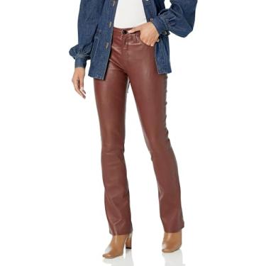 Imagem de HUDSON Calça jeans feminina Barbara de cintura alta para bebês, Canela, 68