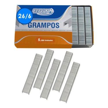 Imagem de Grampo 26/6 para grampeador 20fls Galvanizado BRW 5000un