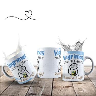 Imagem de Caneca Engraçada Lágrimas Dos Meus Alunos Mentira É Café Com Caixa De 