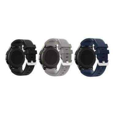 Imagem de 3 Pulseiras Para Gtr 47mm, Stratos 2 E Stratos 3 - Preto / Cinza /Azul
