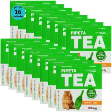 Imagem de Pipeta Tea 1,0 ml Antiparasitário Contra Pulgas para Gatos de 4,1 até 