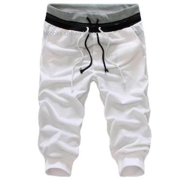 Imagem de Bermuda de moleton masculina saruel skinny  - Wooks, Branco, GG