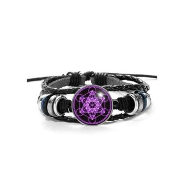 Imagem de Pulseira Cubo de Metatron Geometria Sagrada Unissex e Ajustável - RECA