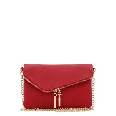 Imagem de FashionPuzzle Bolsa de noite com envelope, Vermelho, One Size