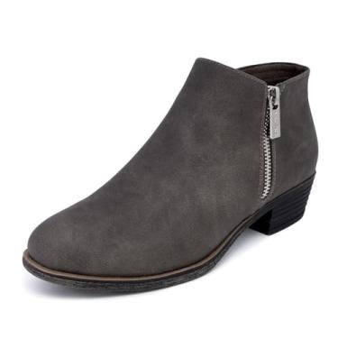 Imagem de Nautica Women's Ankle Boot Dress Bootie With Side Zipper-Alara-Grey-6.5