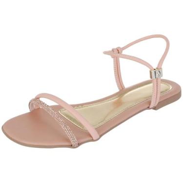 Imagem de Sandália Rasteira Feminina Rasteirinha com Brilho Confortável - Lariss