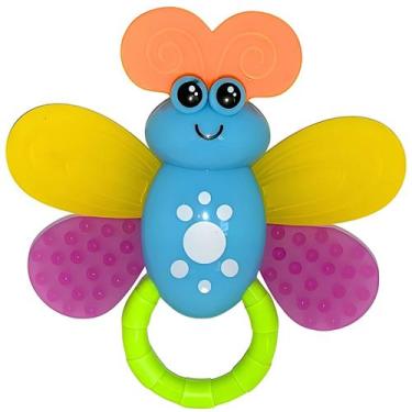 Imagem de Chocalho Infantil Animal Borboleta Mordedor Divertido Bebe Livre BPA C