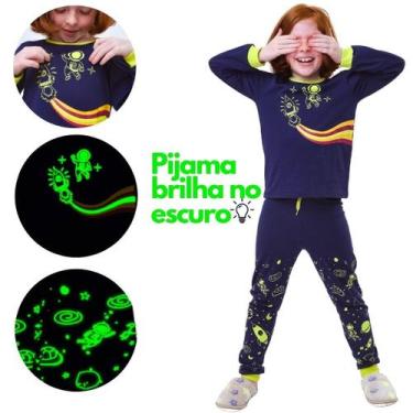 Imagem de Pijama infantil Unissex para Meninos ou Meninas, conjunto de roupas, m