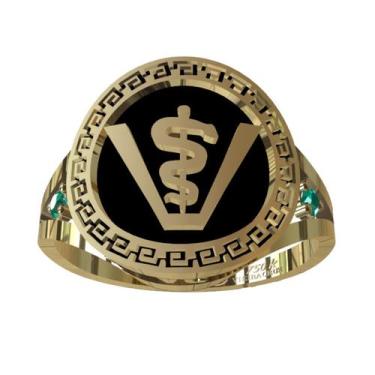 Imagem de Anel De Formatura De Medicina Veterinária Em Ouro 18K - Vieira  Cruz J