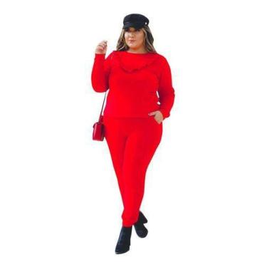 Imagem de Conjunto Feminino Outono Inverno Roupas Femininas Plus Size - Dona Moç