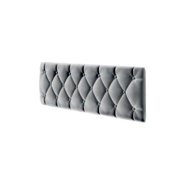 Imagem de Cabeceira Estofada Cama Box Solteiro 90 cm Paris - Magazine L, Cinza