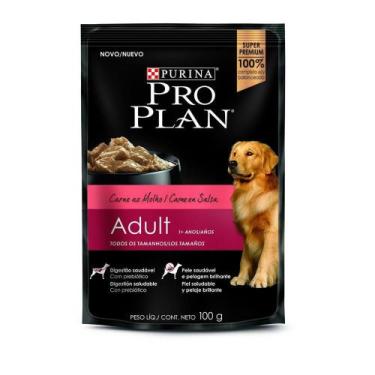 Imagem de Alimento Úmido Pro Plan Adult 1+ Carne ao Molho 100g