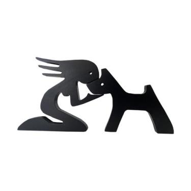 Imagem de Escultura Decorativa Menina e o Cachorro 31x15cm - E2G Design