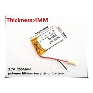 Imagem de 3 Bateria 3.7v 200mah  P/ Mp3  402030-200-2 - KMIG
